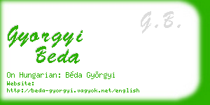 gyorgyi beda business card